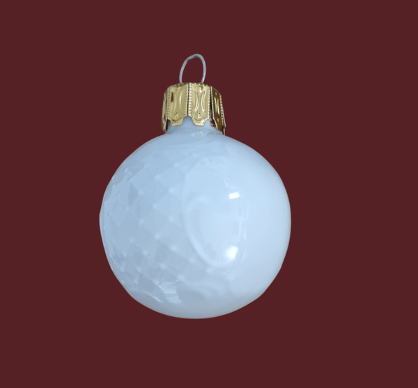 Christbaumkugel aus Porzellan mit Relief Ø 2,5 cm | Einzelstück