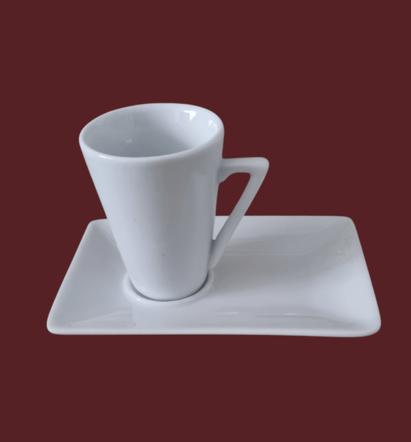 Espressotassen Porzellan weiß (mit Unterteller)