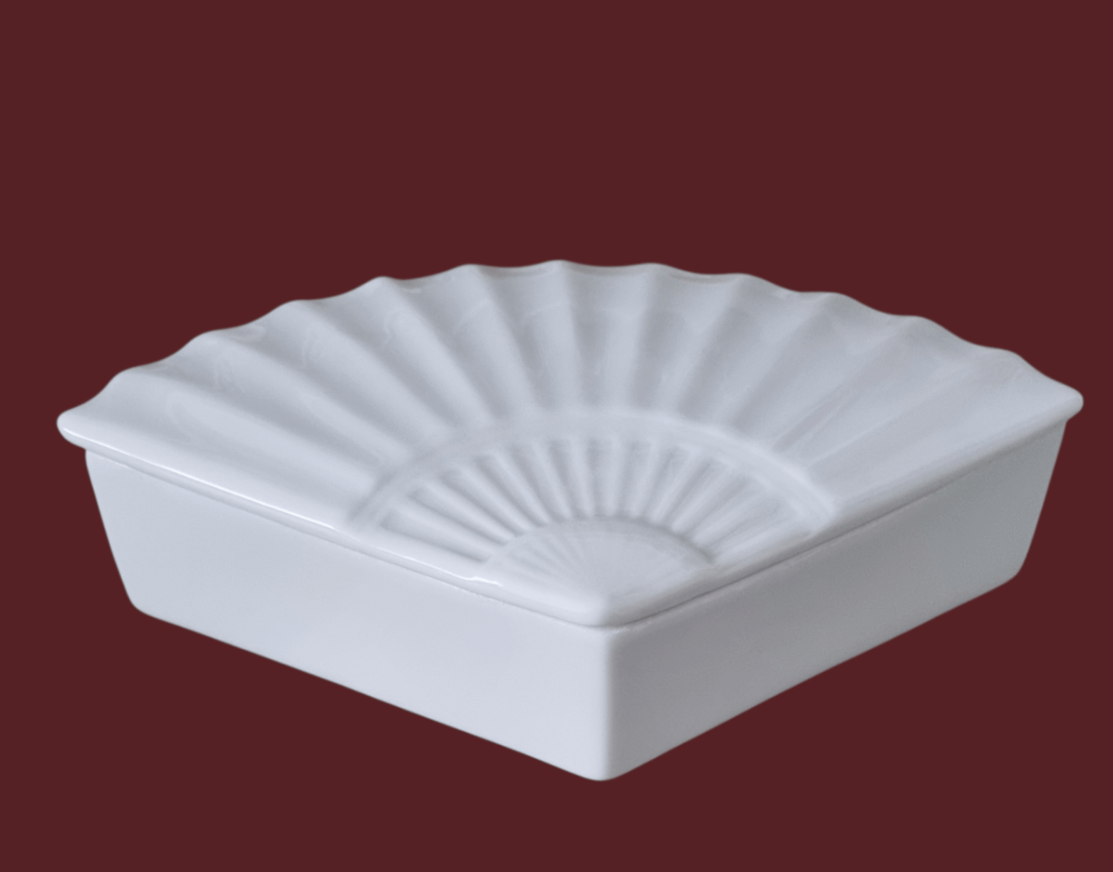 Porzellan Fächerdose zum Bemalen