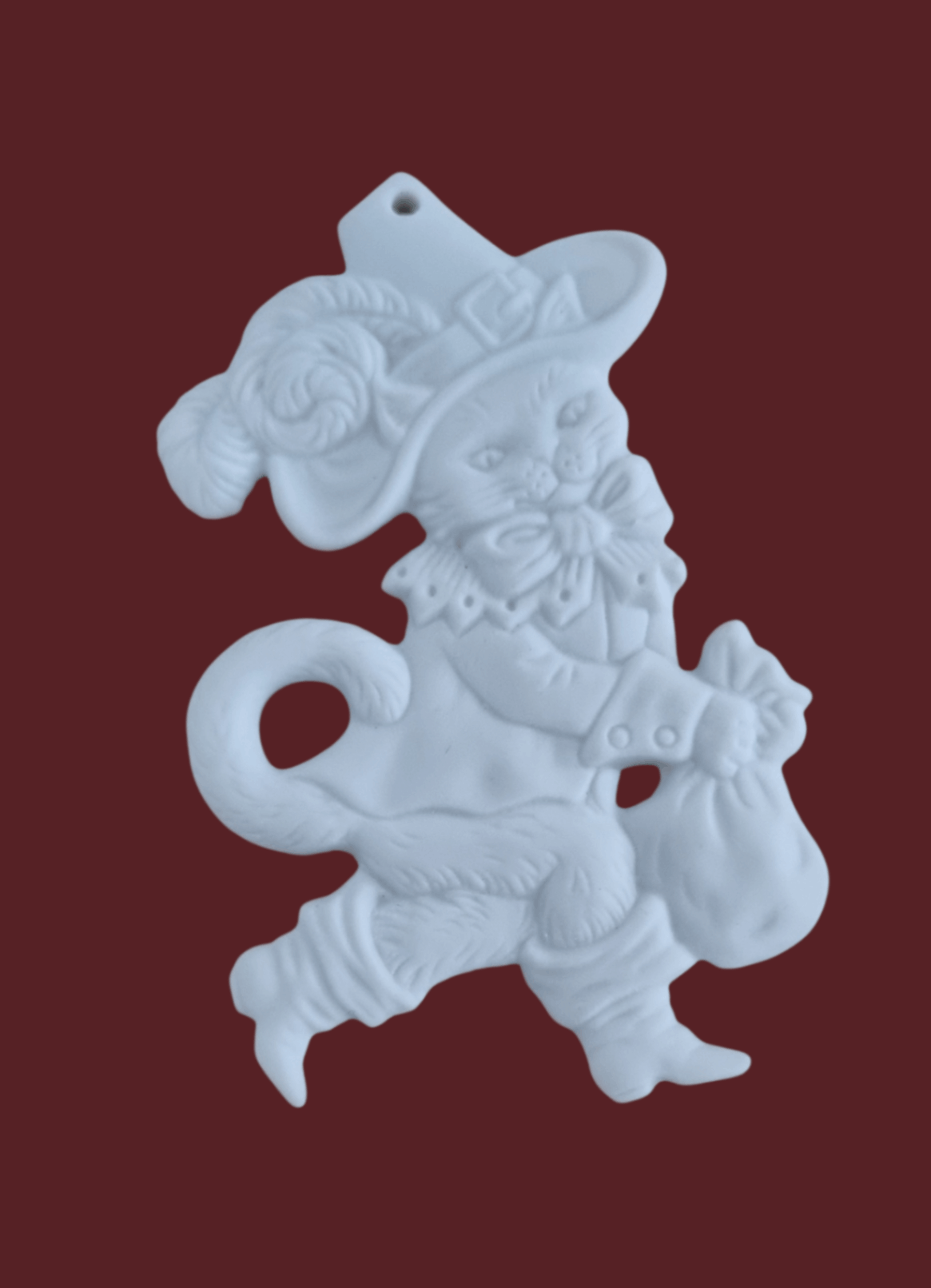 Der gestiefelte Kater Figur aus Biskuitporzellan (8 cm)