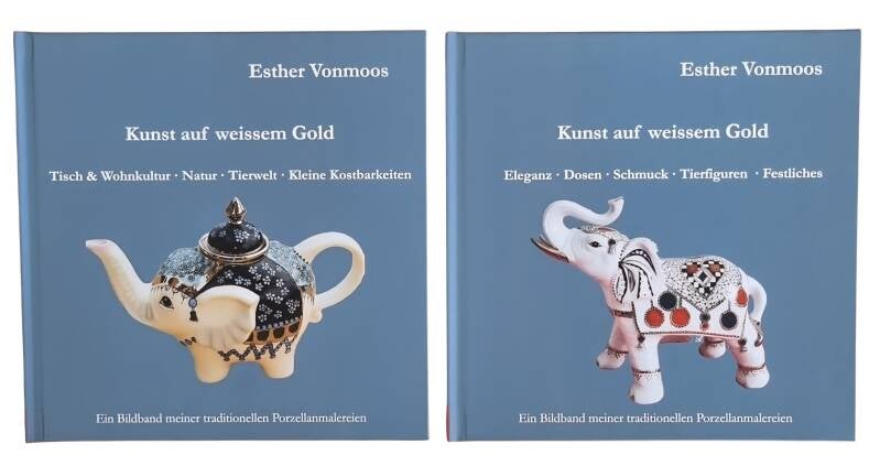 Kunst auf weissem Gold – zwei Bildbände zur Porzellanmalerei von Esther Vonmoos