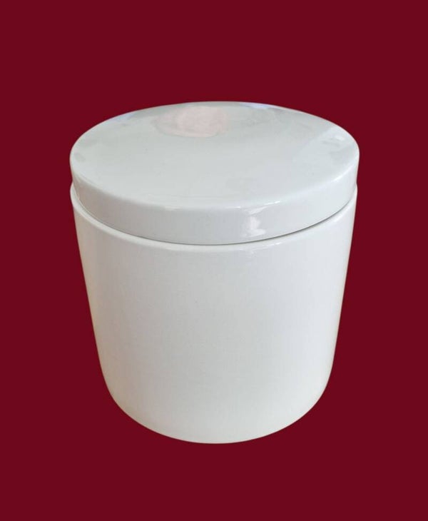 Weisse Porzellan-Vorratsdose mit Deckel – 1 Liter