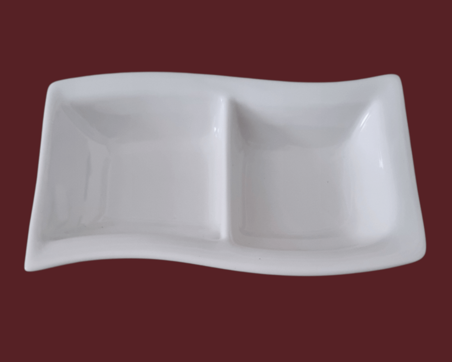 Doppel Dip-Schälchen aus Porzellan