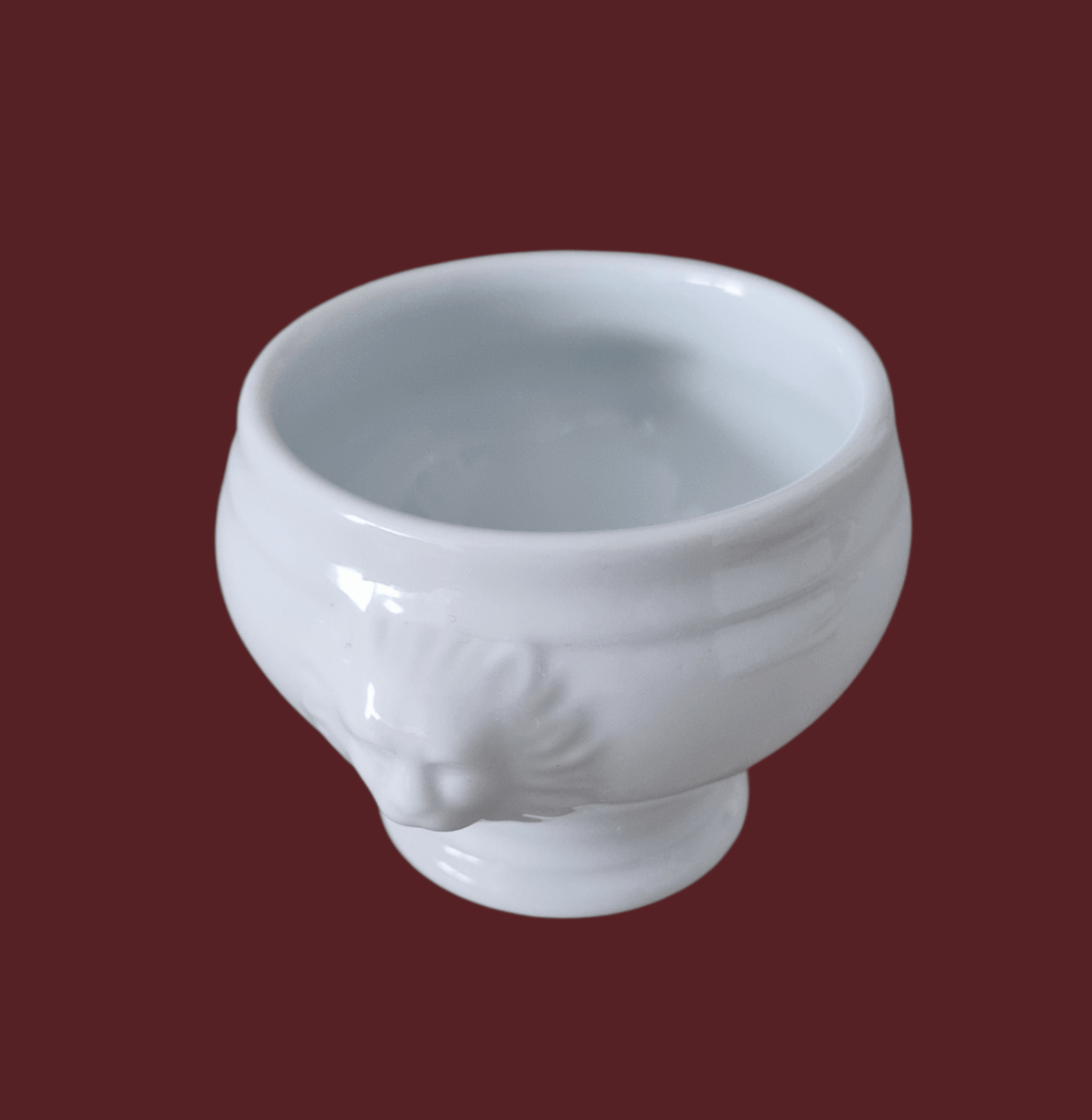 Mini Schale Porzellan Löwenkopf weiß 6 cm | limitiert
