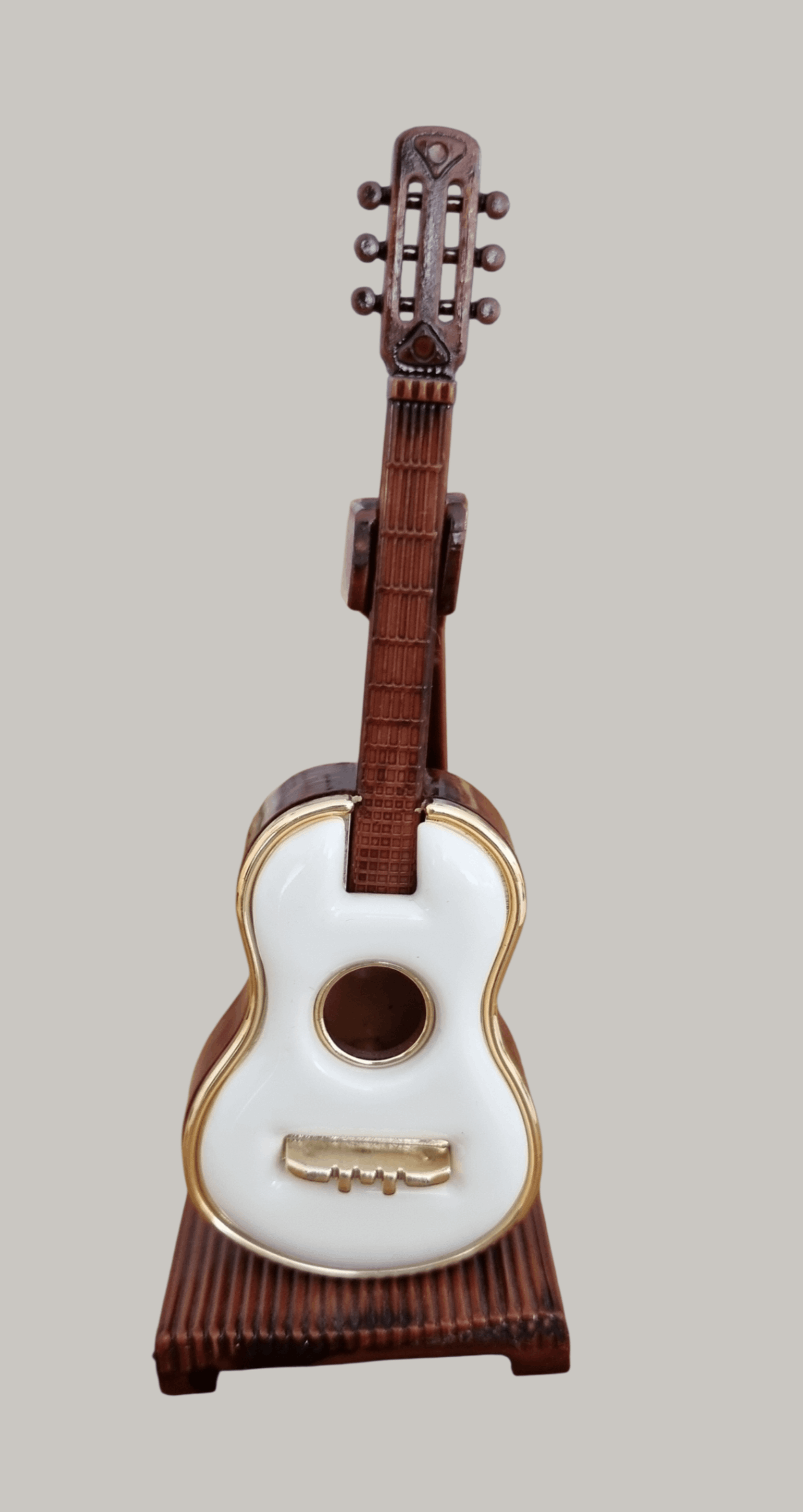 Miniatur Gitarre Porzellan mit Ständer 14 cm | Limitiert