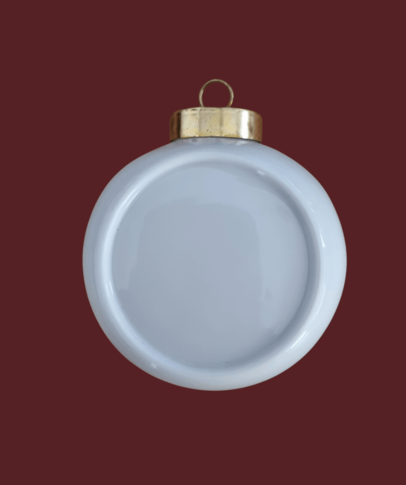 Porzellan Anhänger rund 7 cm | Christbaumschmuck | Medaillon