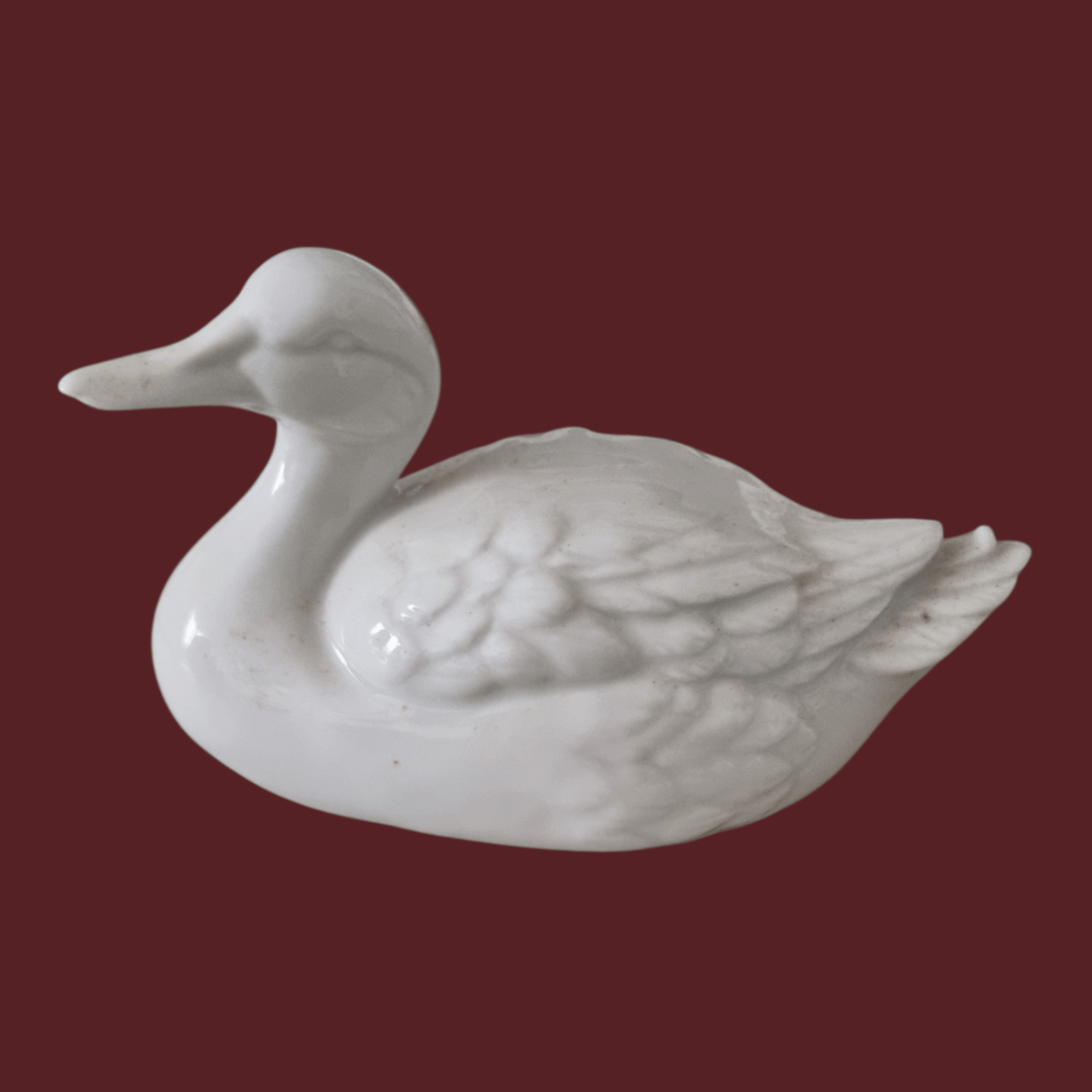 Porzellan Ente groß weiß 13 cm | Deko & zum Bemalen | Einzelstück