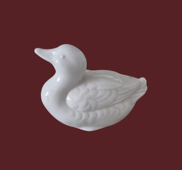 Porzellan Ente klein weiß | Deko & zum Bemalen | limitiert