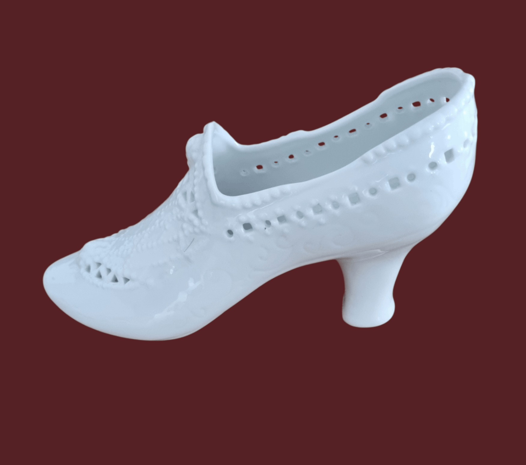 Porzellan High Heel Schuh 15 cm | weiß | Deko & zum Bemalen