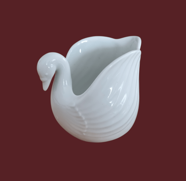 Porzellan Schwan Vase weiß | Mini Vase & Einzelstück