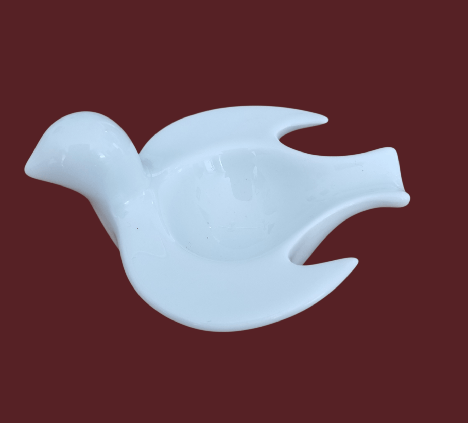 Taubenfigur Porzellan weiß | symbolische Deko | Einzelstück