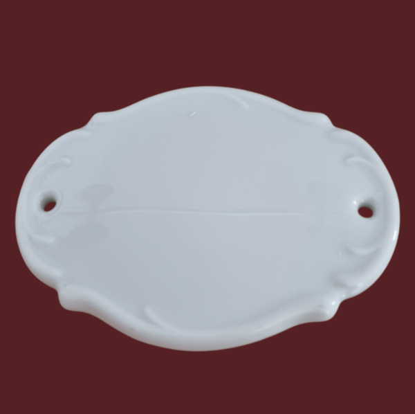 Porzellan Türschild 12 cm | zum Bemalen | Einzelstück