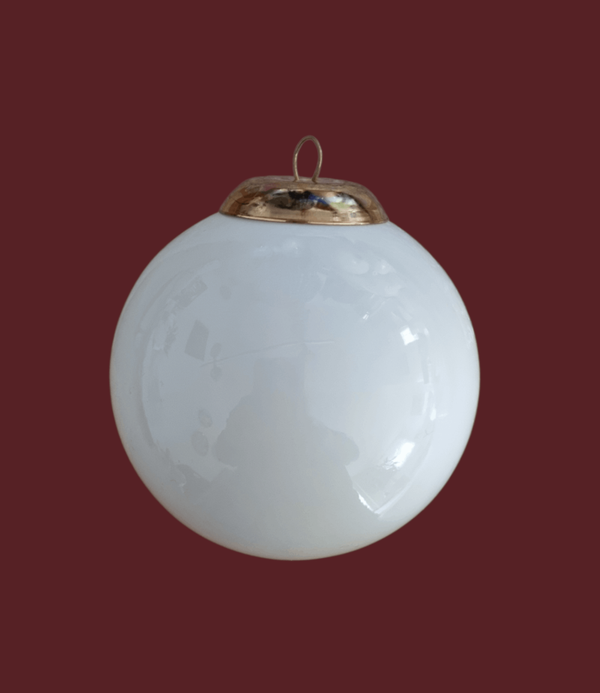 Weisse Weihnachtskugel aus Porzellan Ø 6 cm | limitiert