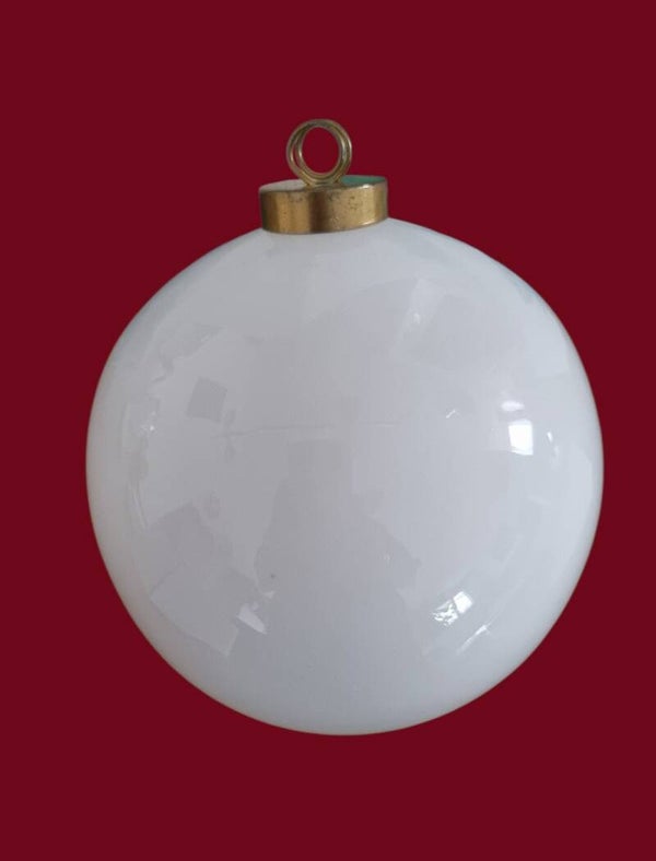 Weisse Porzellankugel Ø 10 cm – Christbaumschmuck
