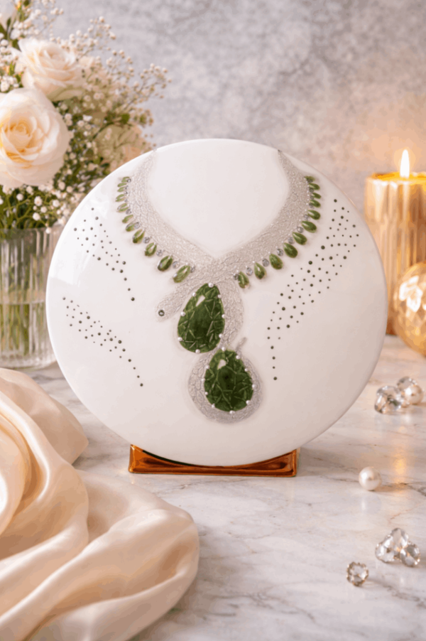 Handbemalte Kaiser-Porzellan Vase mit Schlangenmotiv