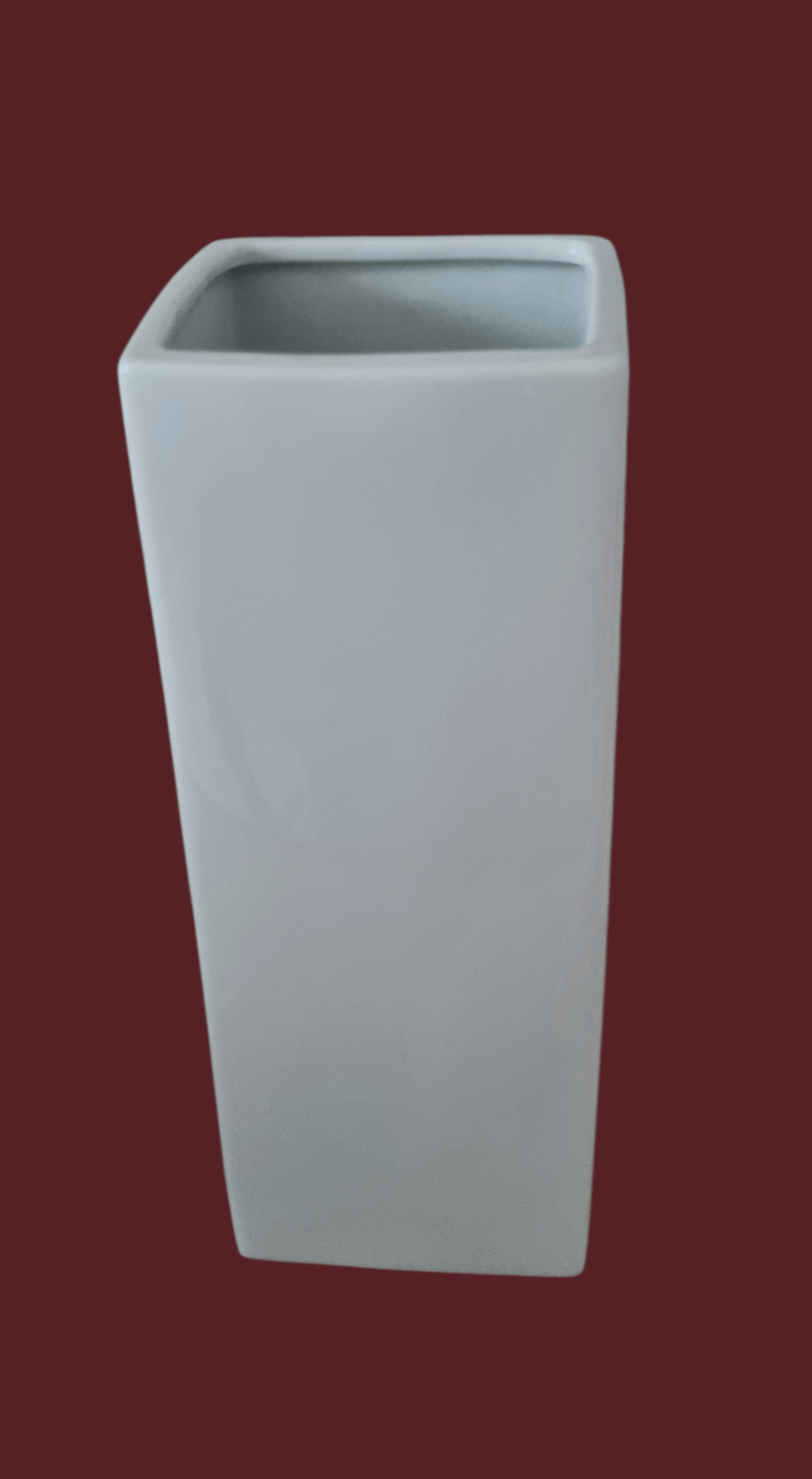 Porzellanvase weiß 25 cm | schlanke Design Vase | Einzelstück