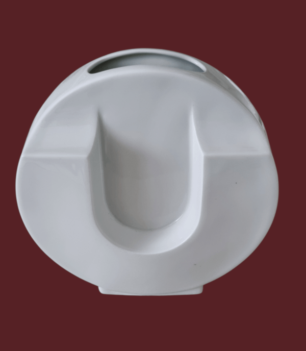 Porzellanvase weiß modern | Design Vase | Einzelstück