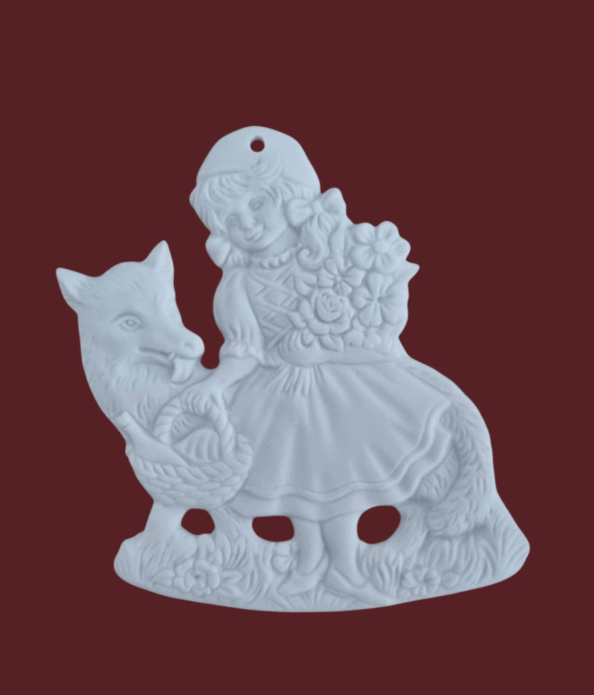 Rotkäppchen Figur aus Biskuitporzellan (8 cm, Einzelstück)