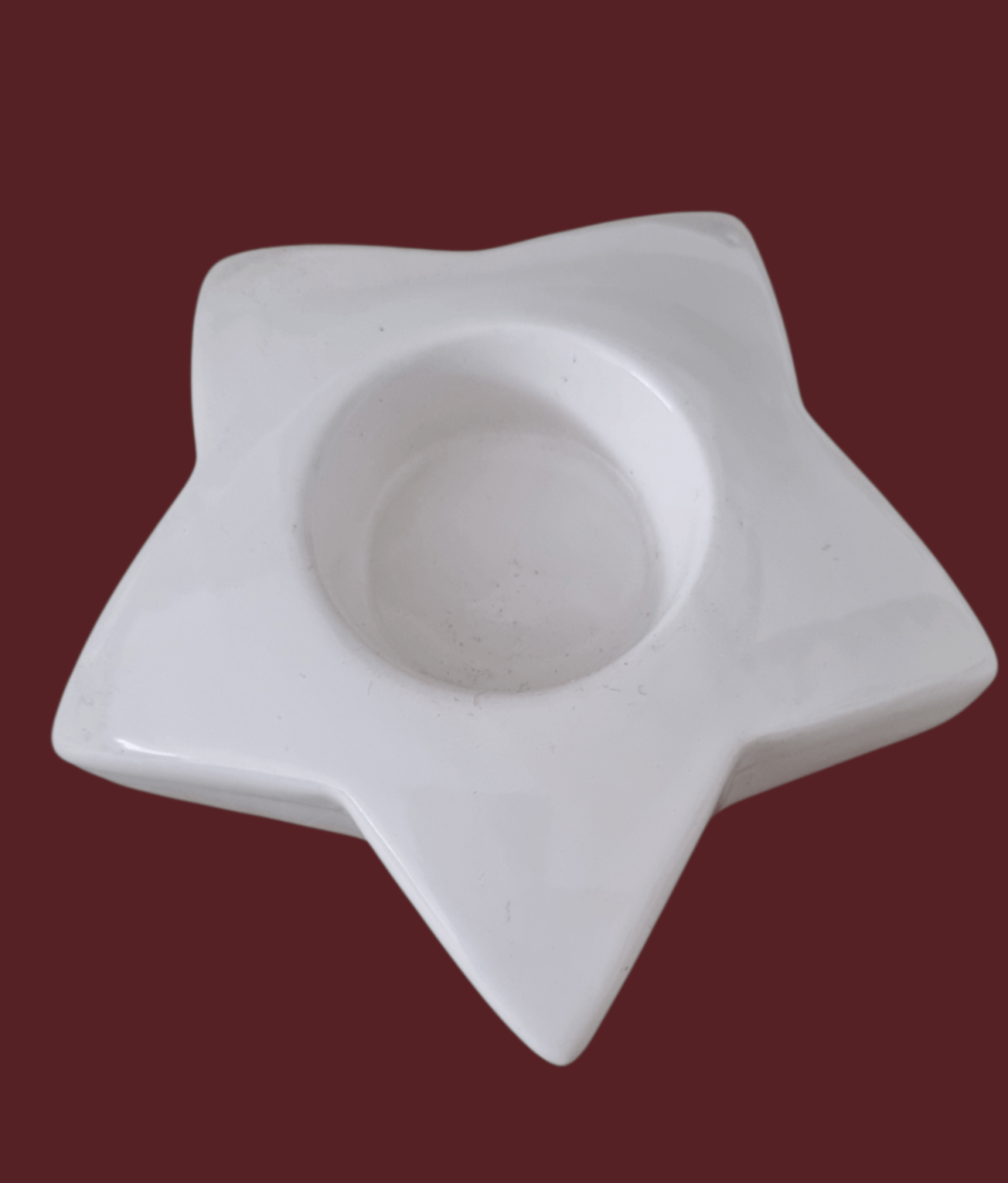 Stern Teelichthalter Porzellan weiß 11 cm | Limitiert