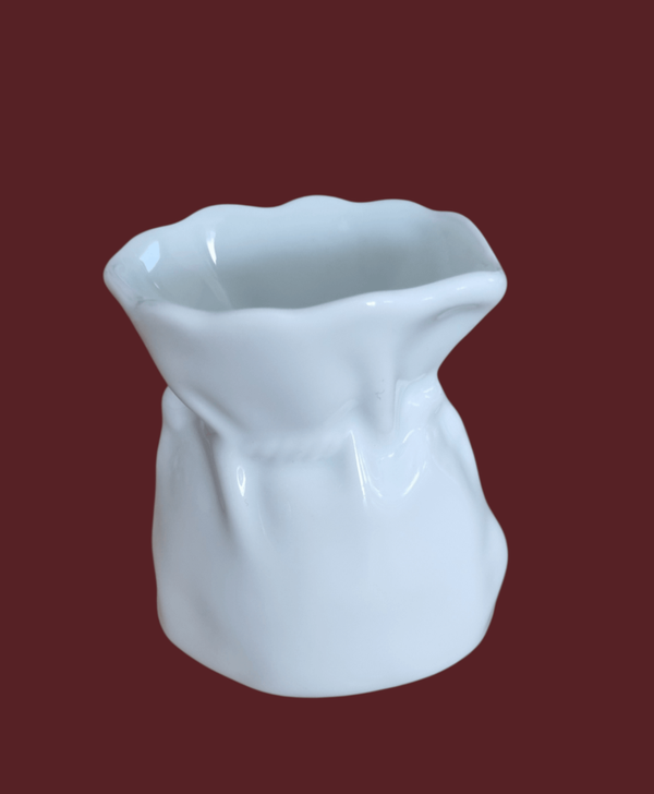 Tischvase in Sackform Porzellan