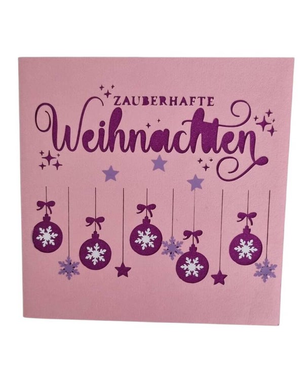 Weihnachtskarte „Zauberhafte Weihnachten“ – handgefertigtes Unikat