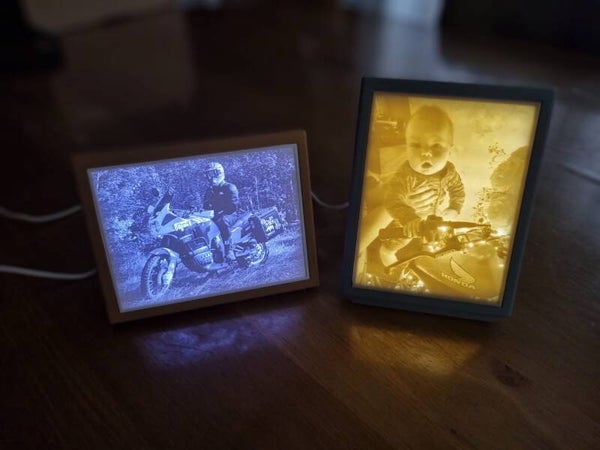 🌈Lithofaan met gekleurde fotolijstjes: gepersonaliseerde 3D-geprinte herinneringen