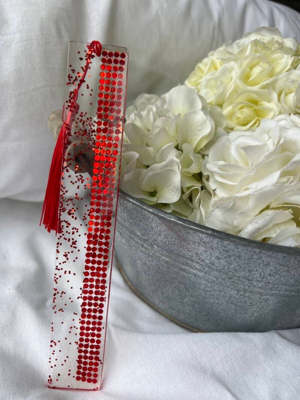 Marque page XL Rouge paillette