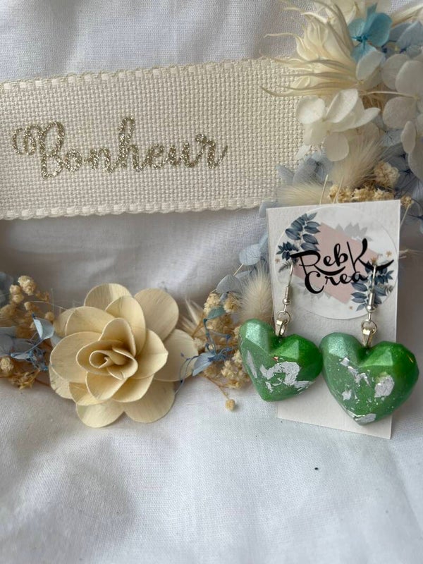 Boucles d'oreilles pendantes Coeur
