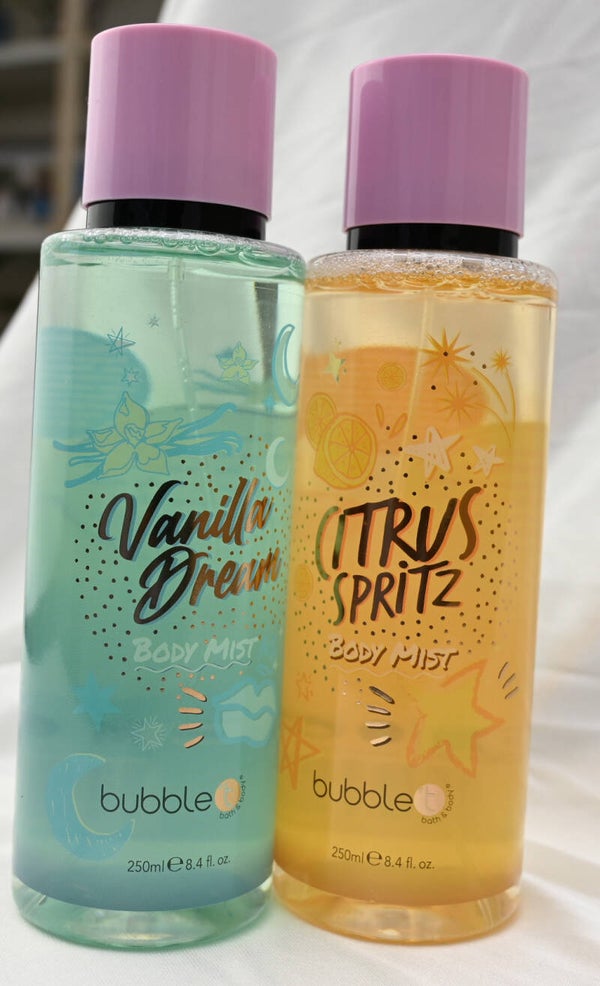 Vanilla Dream & Strawberry Boba Body Spray Combo- Citrus Spritz & Vanilla Dream Body Mist Fragrances X2