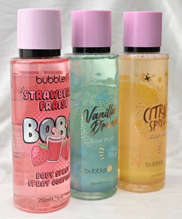 Bubble T Strawberry Boba Vanilla & Cotrus Body Spray Combo 250mls Each Fragrance