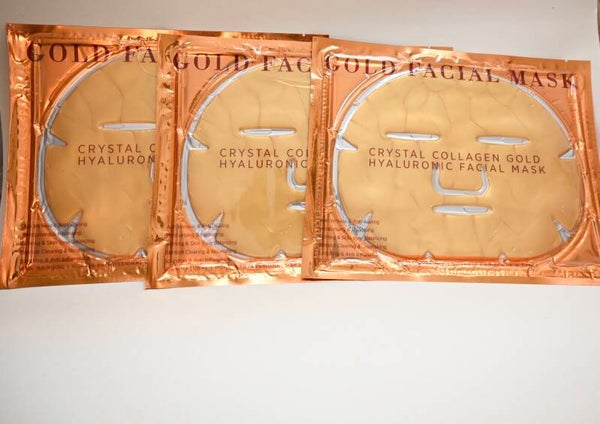 Global Collagen Face Mask Gold Anti-Aging Skin Care new 3 pieces