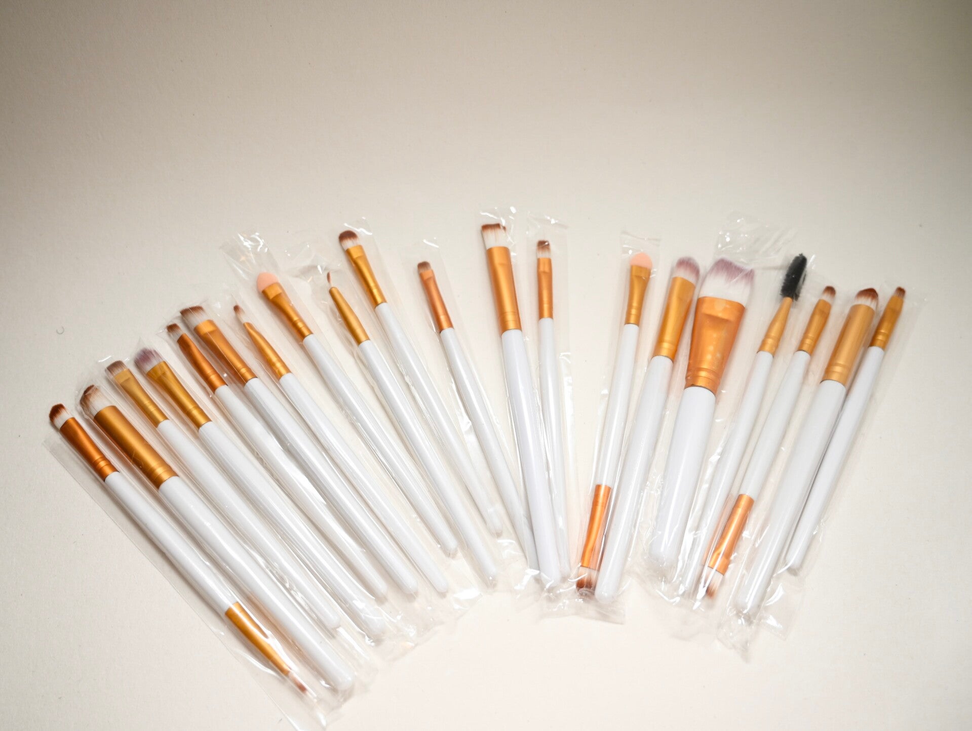 20 Pcs Eye make Up Brushes Set Cosmetic Tool Kit White