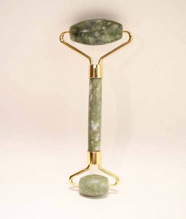 Glamza Double Sided Jade Massage Roller for Face Neck
