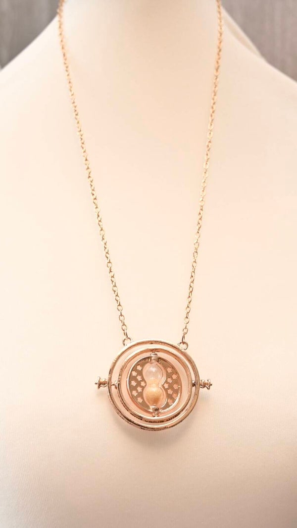 Harry Potter Inspired ‘sands of Time’ Necklaces in Gold Colour