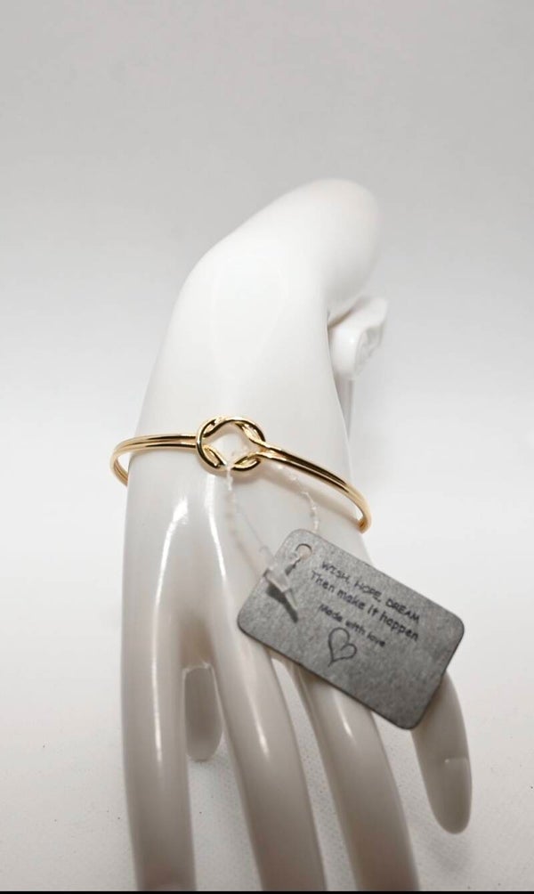 Reef Knot Bangle -Gold