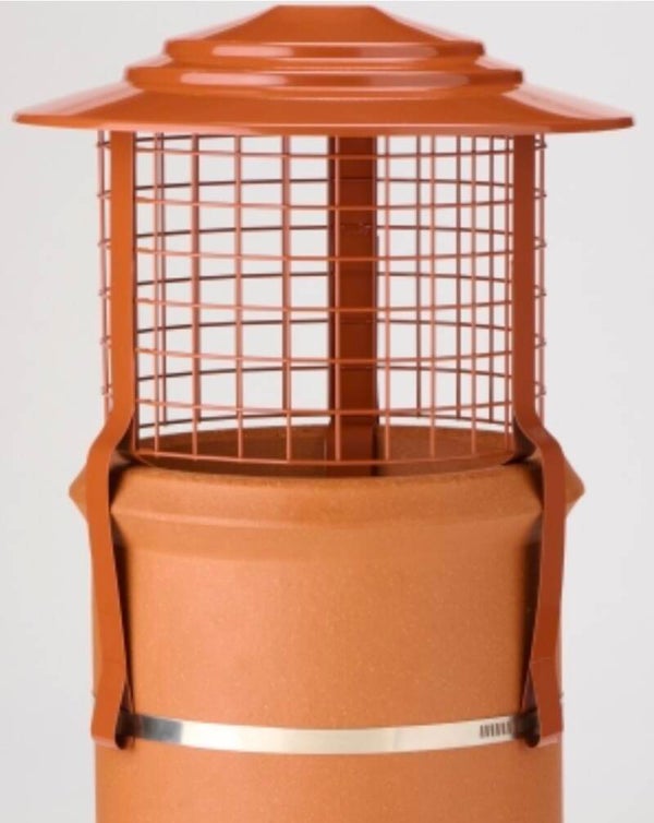 Birdguard for solid fuel and oil - terracotta