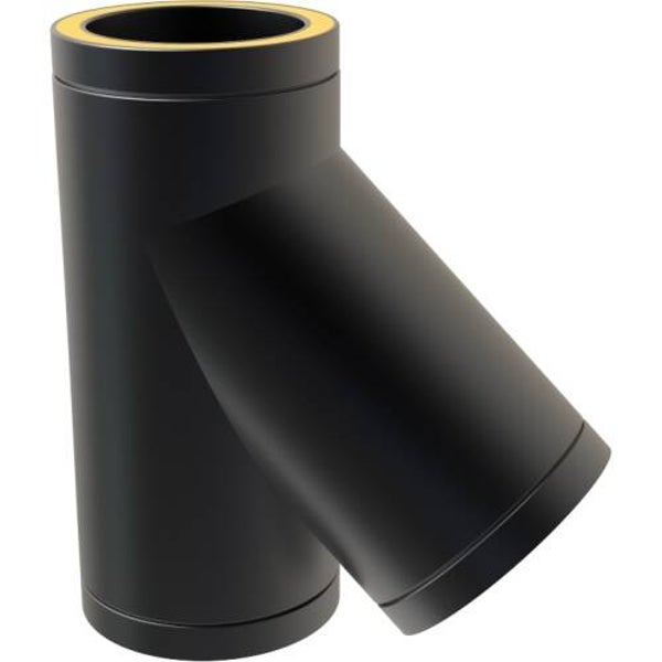 125mm TW 45 Deg Tee Black - 034