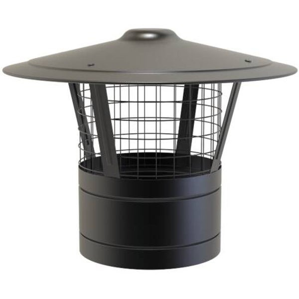 150mm TW Rain Cap and Mesh Black - 112