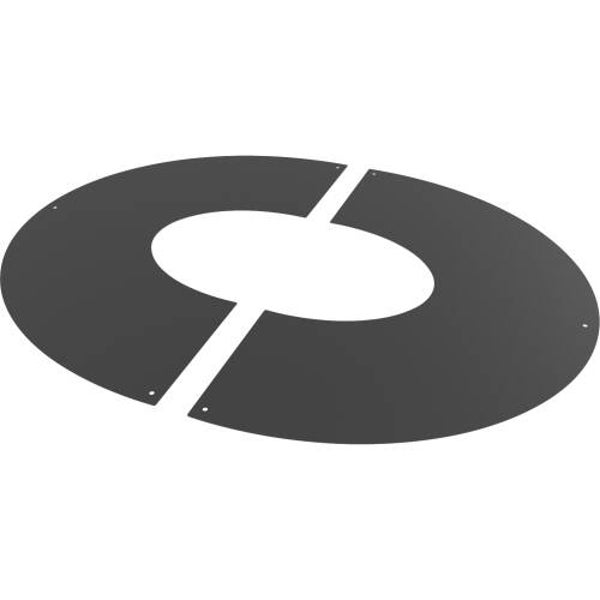 125mm TW Finishing Plate 45 Deg Split Black - 115