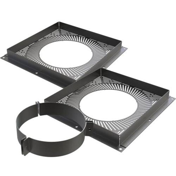 125mm TW Ventilated Firestop Support Kit Black -