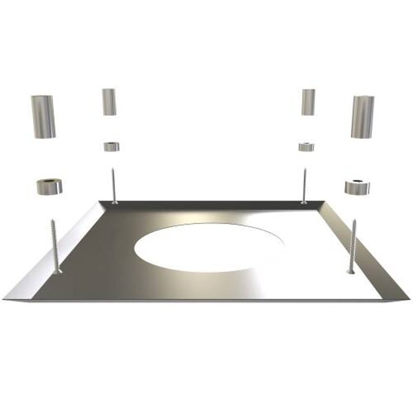 100mm TW Ventilated Firestop Cover Plate Black -