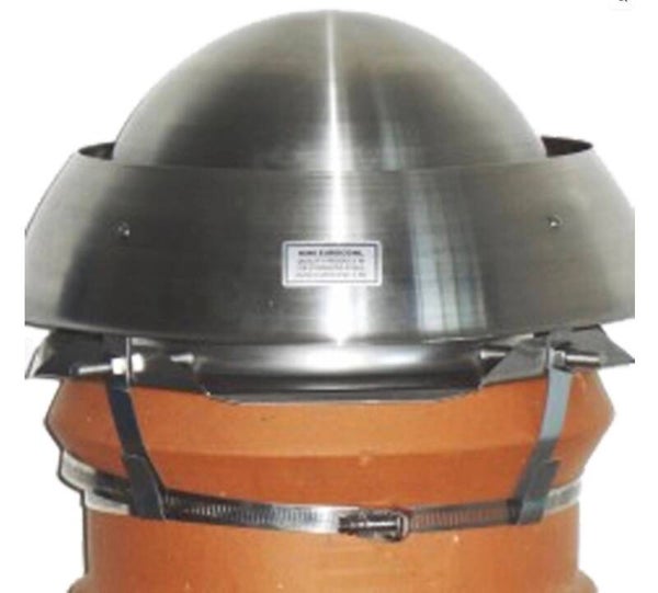Mini EuroCowl Stainless Steel - Anti-Downdraught - 150-250mm