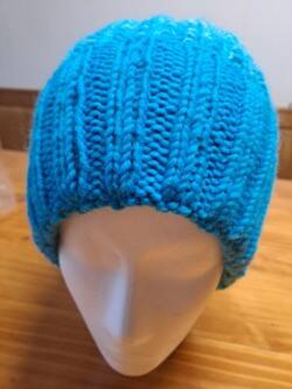Wintermütze in Aqua