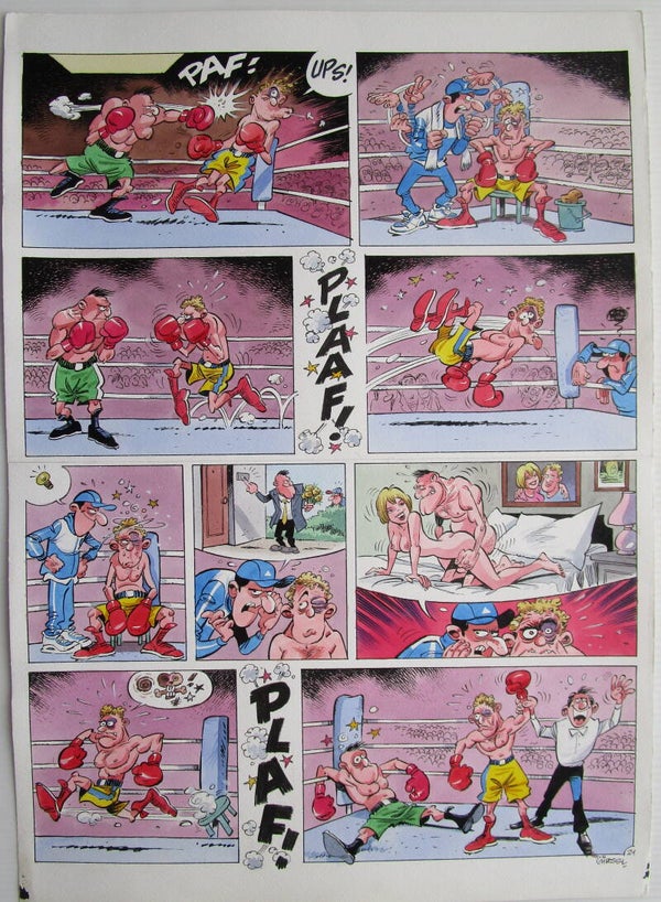 Originele pagina in kleur Rooie Oortjes door Gürsel