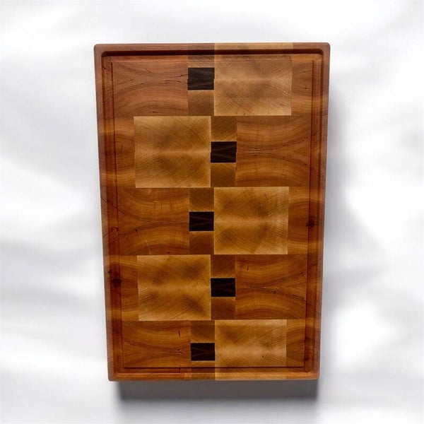 End-grain Cherry, Maple, & Black Walnut cutting board