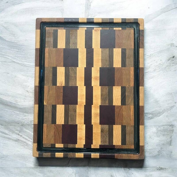 Multi-Color End Grain Cutting Board