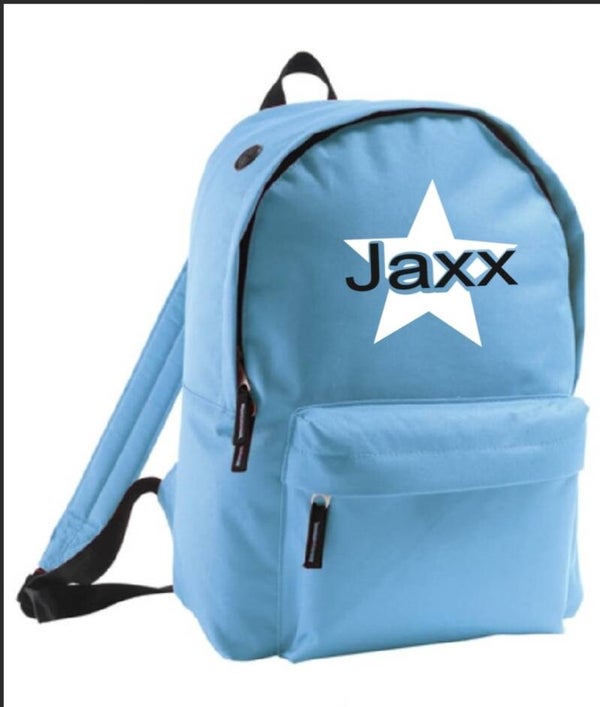 Rugtas ster met naam