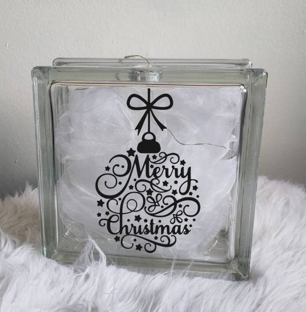 Glasblok kerst kerstbal
