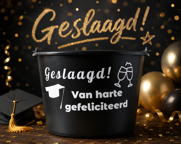 Geslaagd emmer.