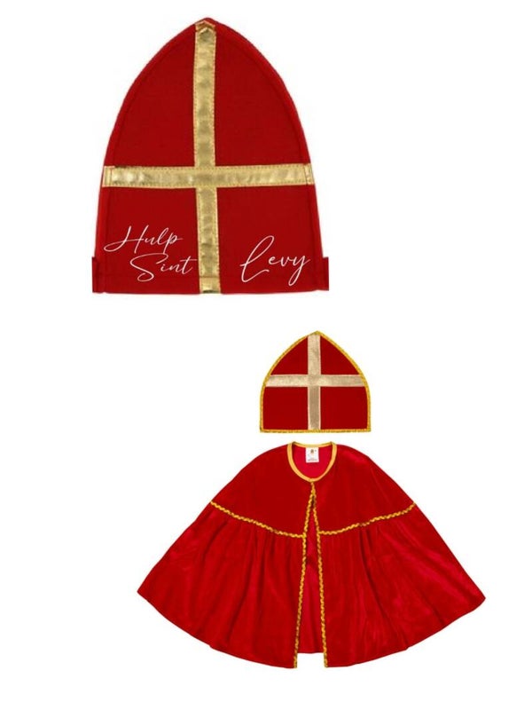 Mijter met naam inclusief cape